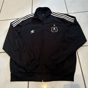 Adidas Men's XL Orlando Pirates Vtg Jacket Soccer Track Zip Striped 24x28.5 Y2K
